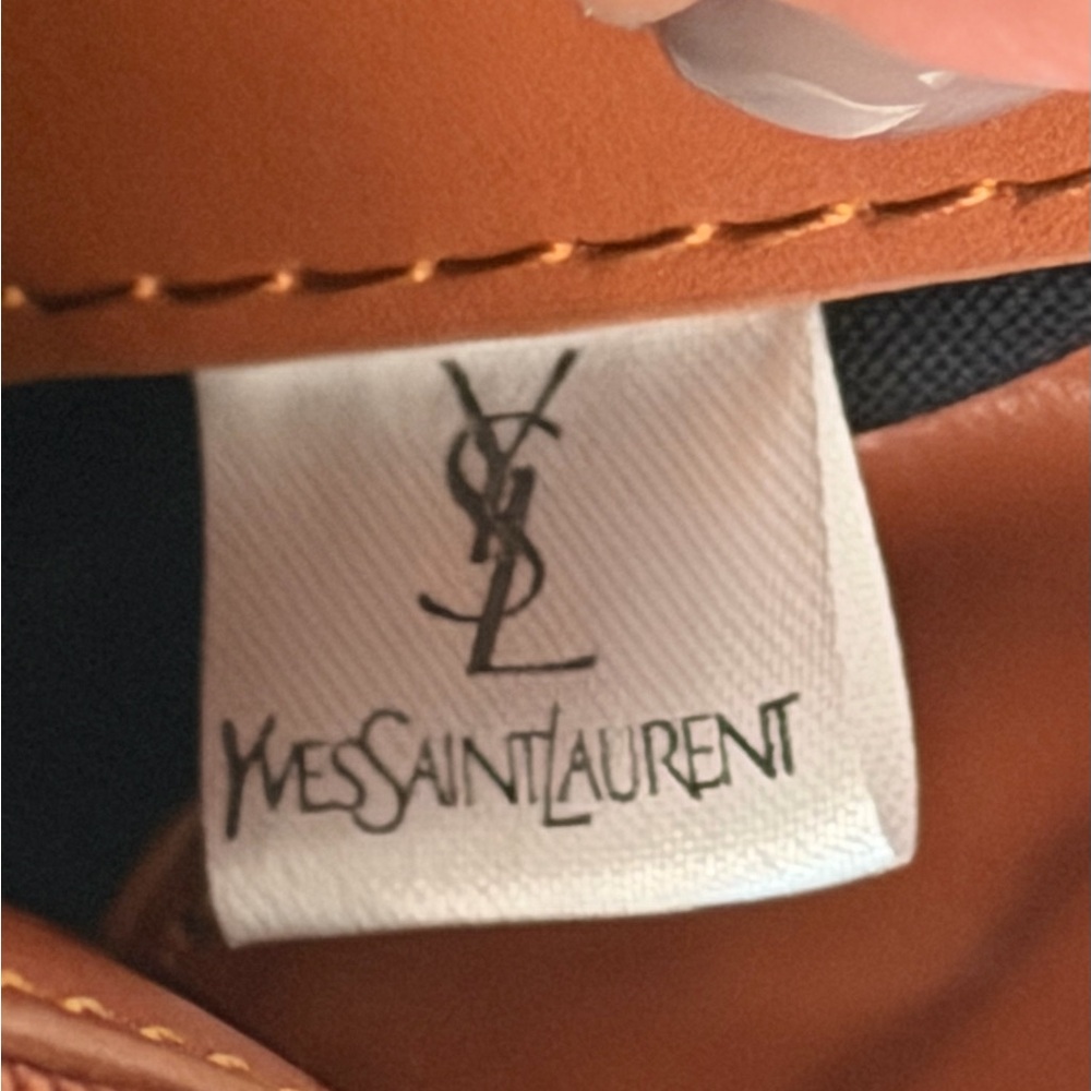 Brown Tan Quilted Shoulder Bag with Gold Chain - Picture 6 of 14